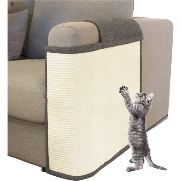 Cat Scratch Furniture Couch Protector with Natural Sisal for Protecting Couch - Picture 1 of 7